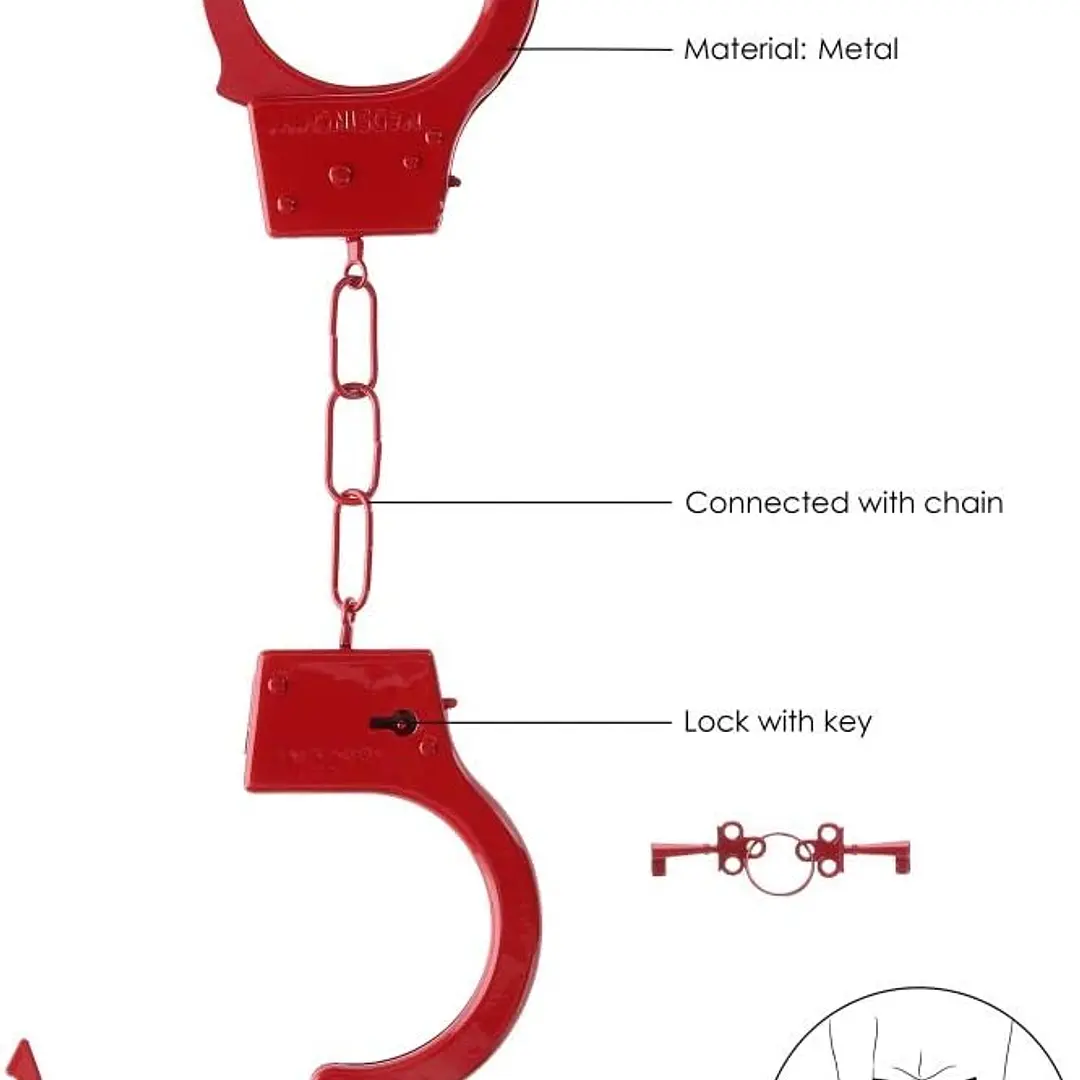 Esposas Metálicas Rojas Shots - Imagen 4